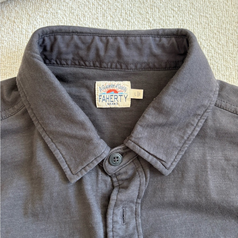 Faherty Knit Button-Down Shirt - image 2